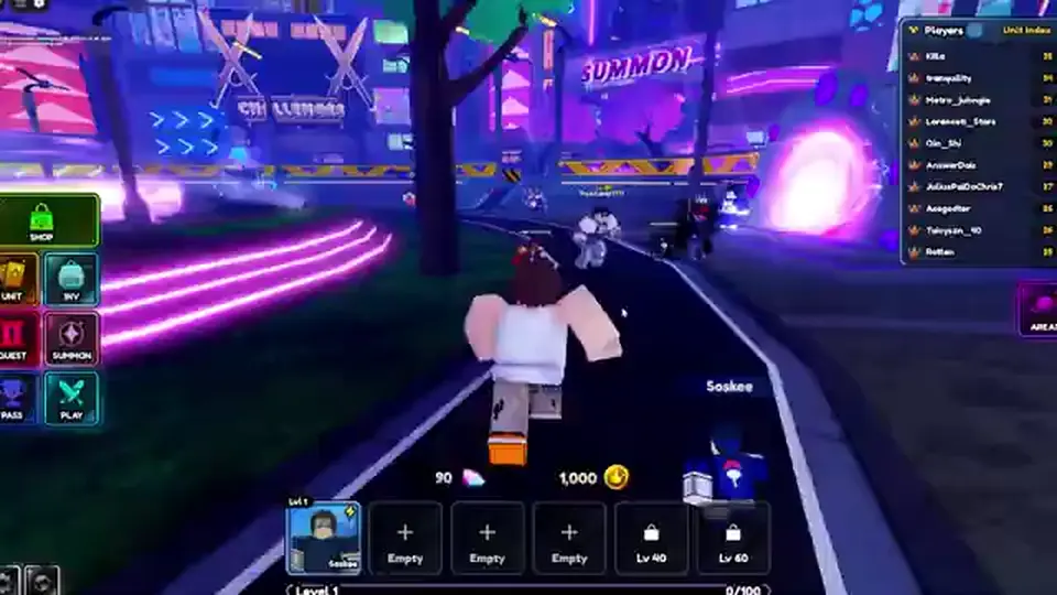 Anime Galaxies lobby Codes prompt on the Fountain