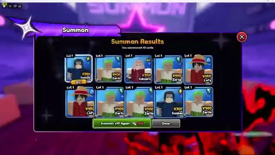 Summon banner empty of gems with no Roger drop